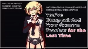 Hai deluso il tuo insegnante di tedesco per l'ultima volta! [voce maschile sexy, asmr, gwa, audioporn]
