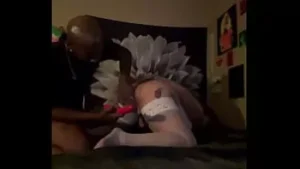 Cuffed and Fucked: Harmoni Strawberry's Hot Bukkake Encounter with Mr. 44